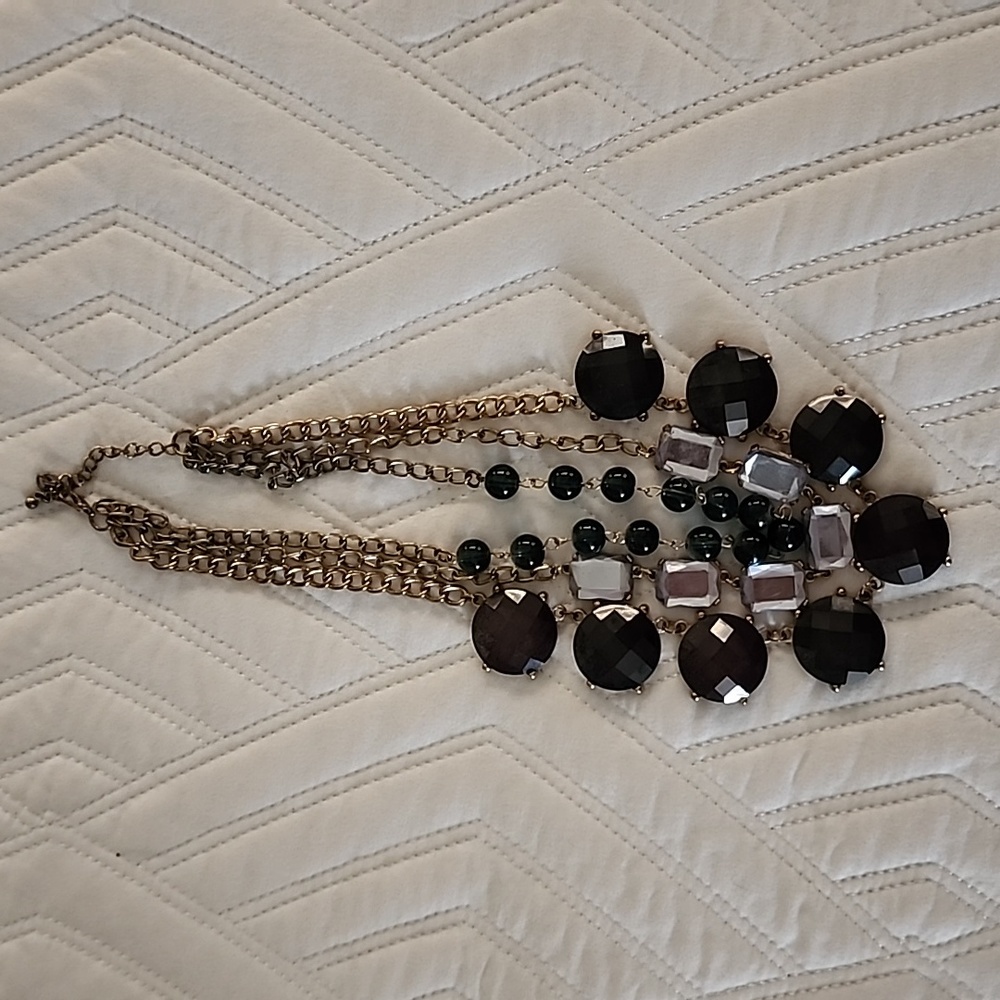 Womens costume jewelry layered necklace